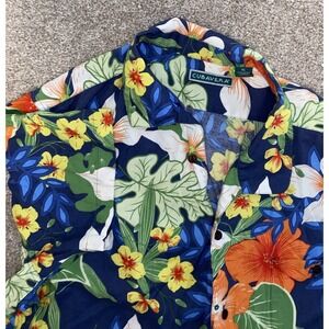 Cubavera Men Hawaiian Shirt Miami Style Island Short sleeve XL Rayon Floral Camp